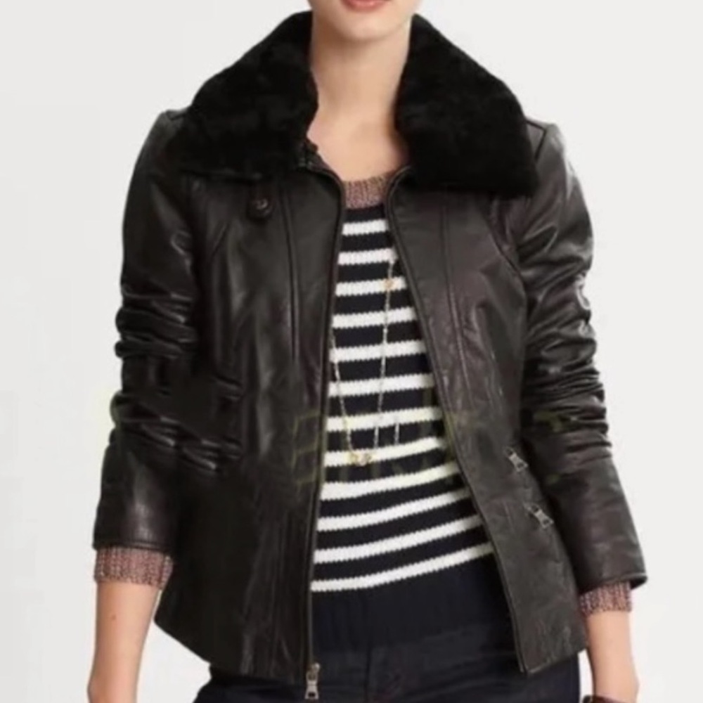 Banana Republic Black Leather Jacket